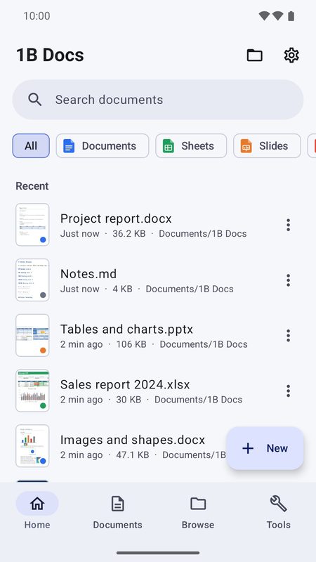 1B Docs: Недавние документы