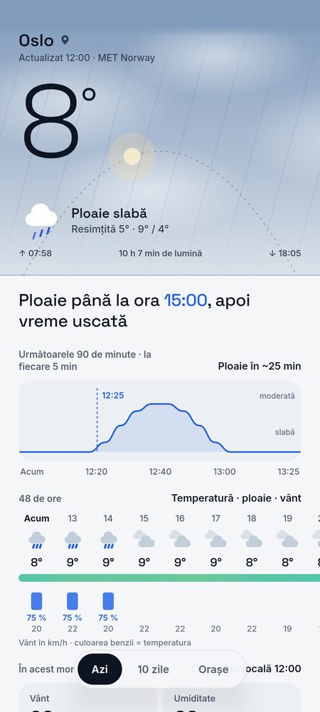 1B Weather: Ploaia la fiecare 5 minute pentru următoarele 90 de minute (țările nordice)