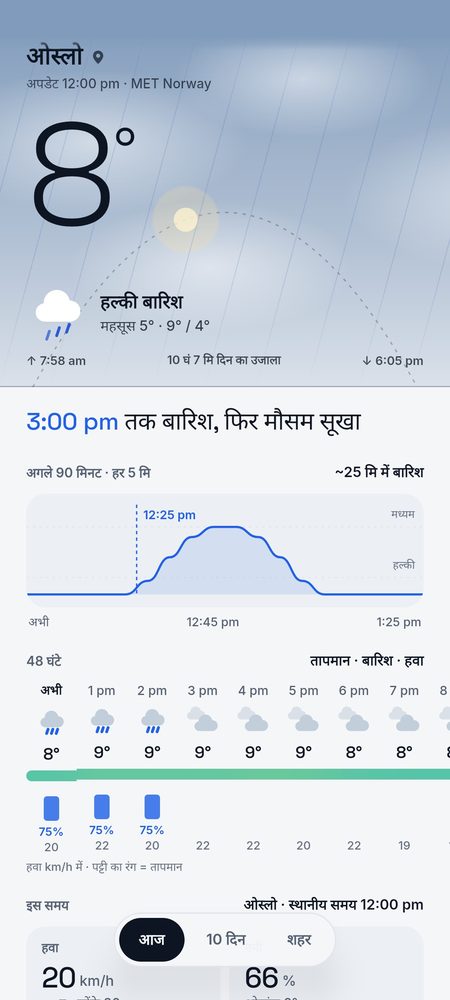 1B Weather: अगले 90 मिनट तक हर 5 मिनट की बारिश (नॉर्डिक देश)