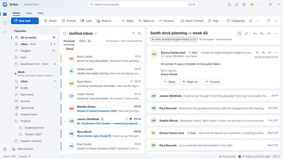 1B Mail: Tutti i tuoi account in un’unica casella