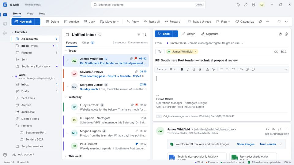 1B Mail: Rispondi proprio dove stai leggendo