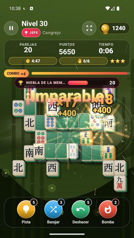 1B Mahjong: Niebla de la memoria: las fichas ocultas se dan la vuelta al quedar libres