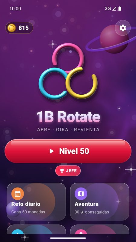 1B Rotate: Pantalla de inicio