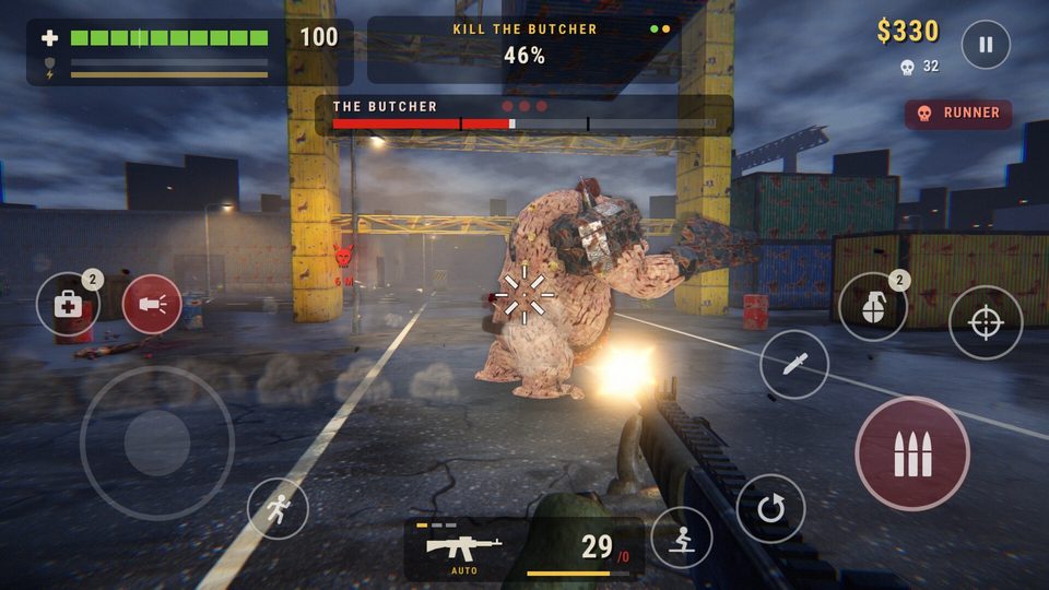 1B Zombie Hunter: Il Macellaio, nel deposito container
